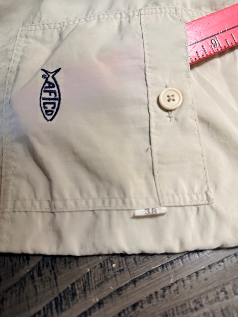 AFTCO Mens Light Beige Cargo Fishing Shorts - Picture 5 of 11